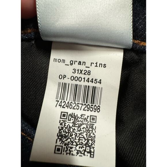 Mott and Bow Mom Grand Jeans Womens Size 31 High Rise Dark Wash Denim Stretch - Picture 11 of 12